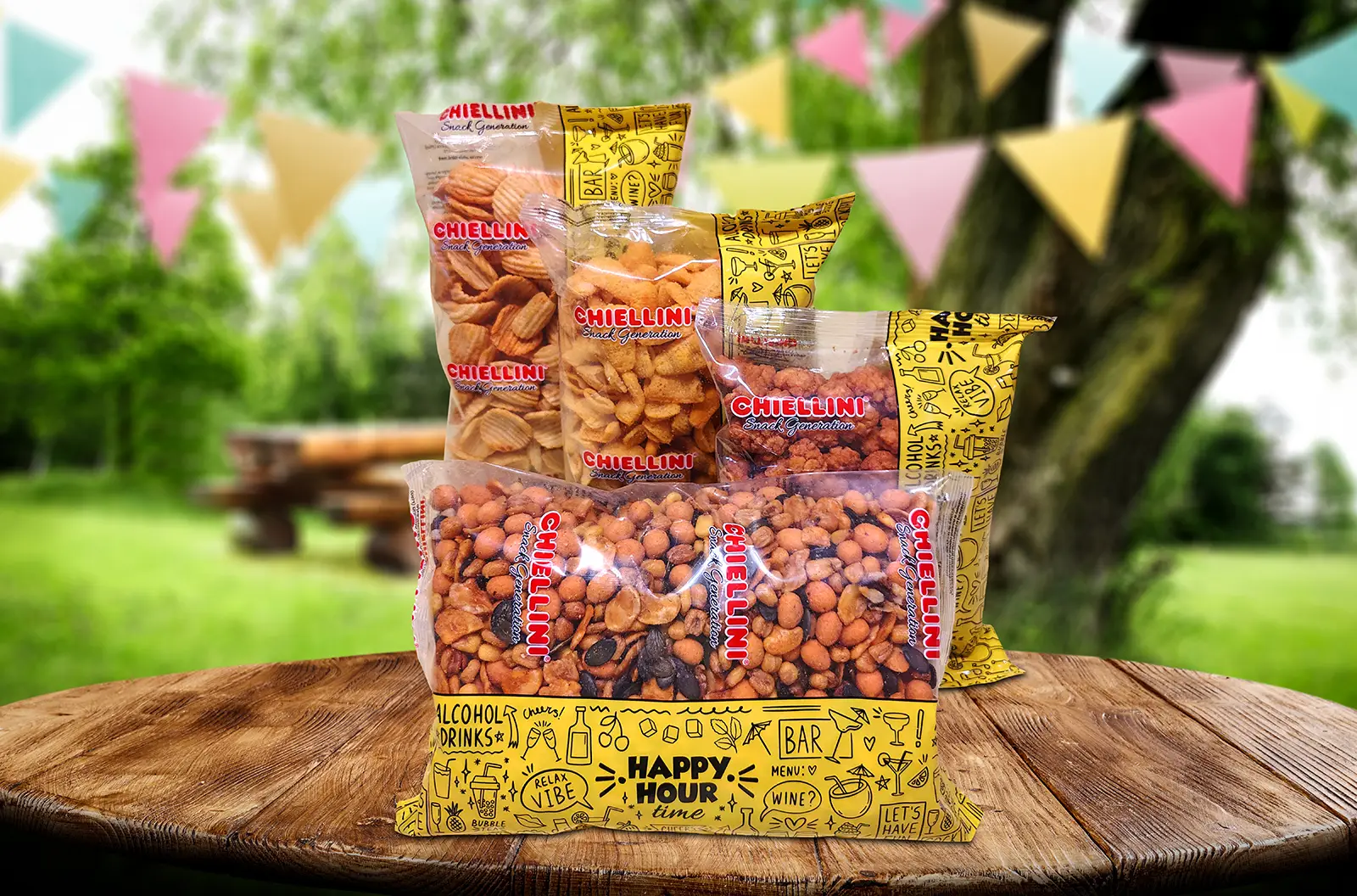 Gli snack della linea Chiellini Happy Hour